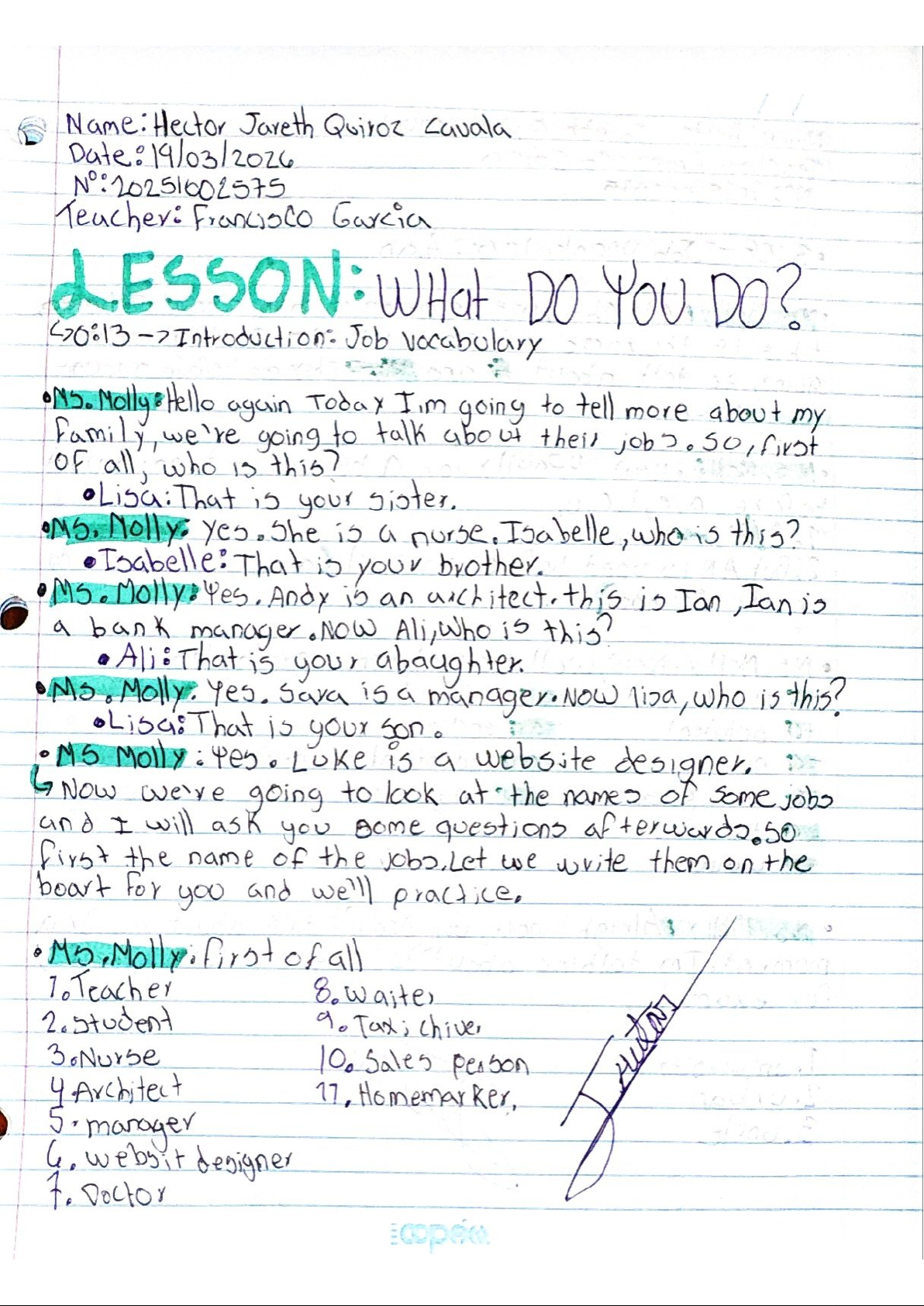 U2T4a29 - Lesson on Job Vocabulary and Simple Present Tense - Studocu