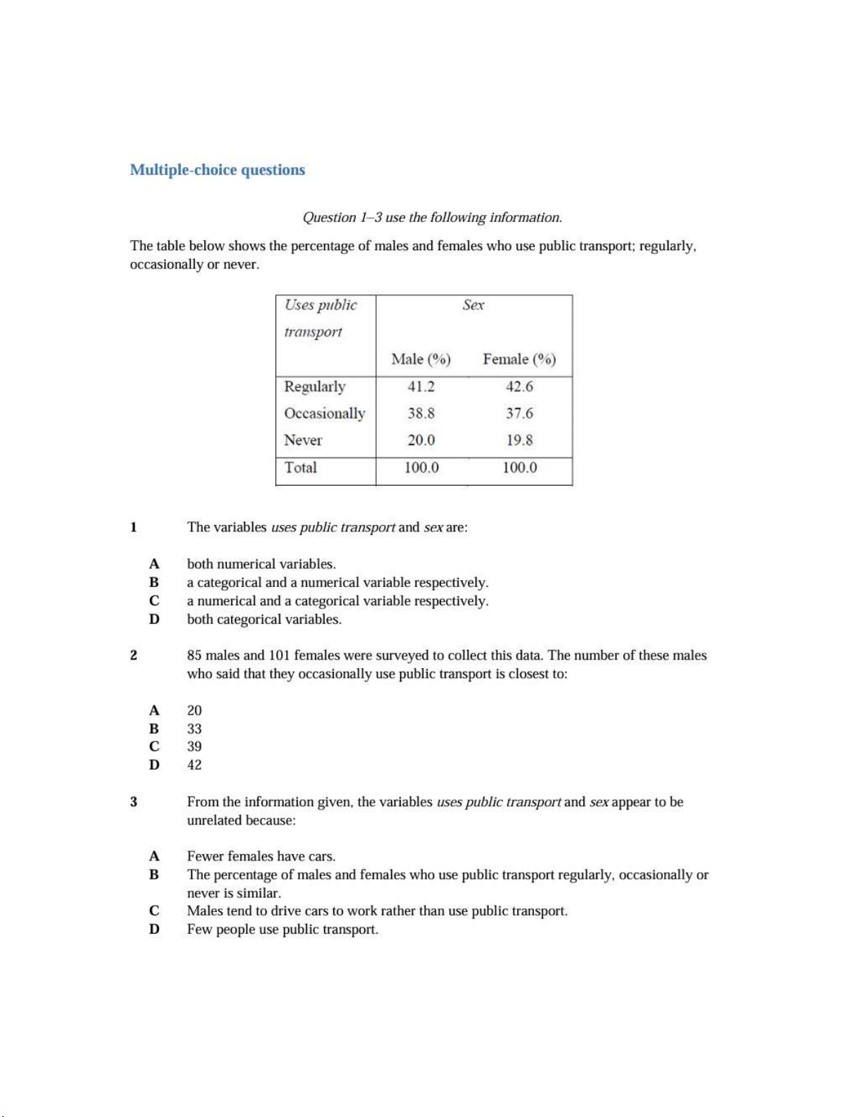 HW T1 W2: Public Transport Usage & Collision Analysis Questions - Studocu