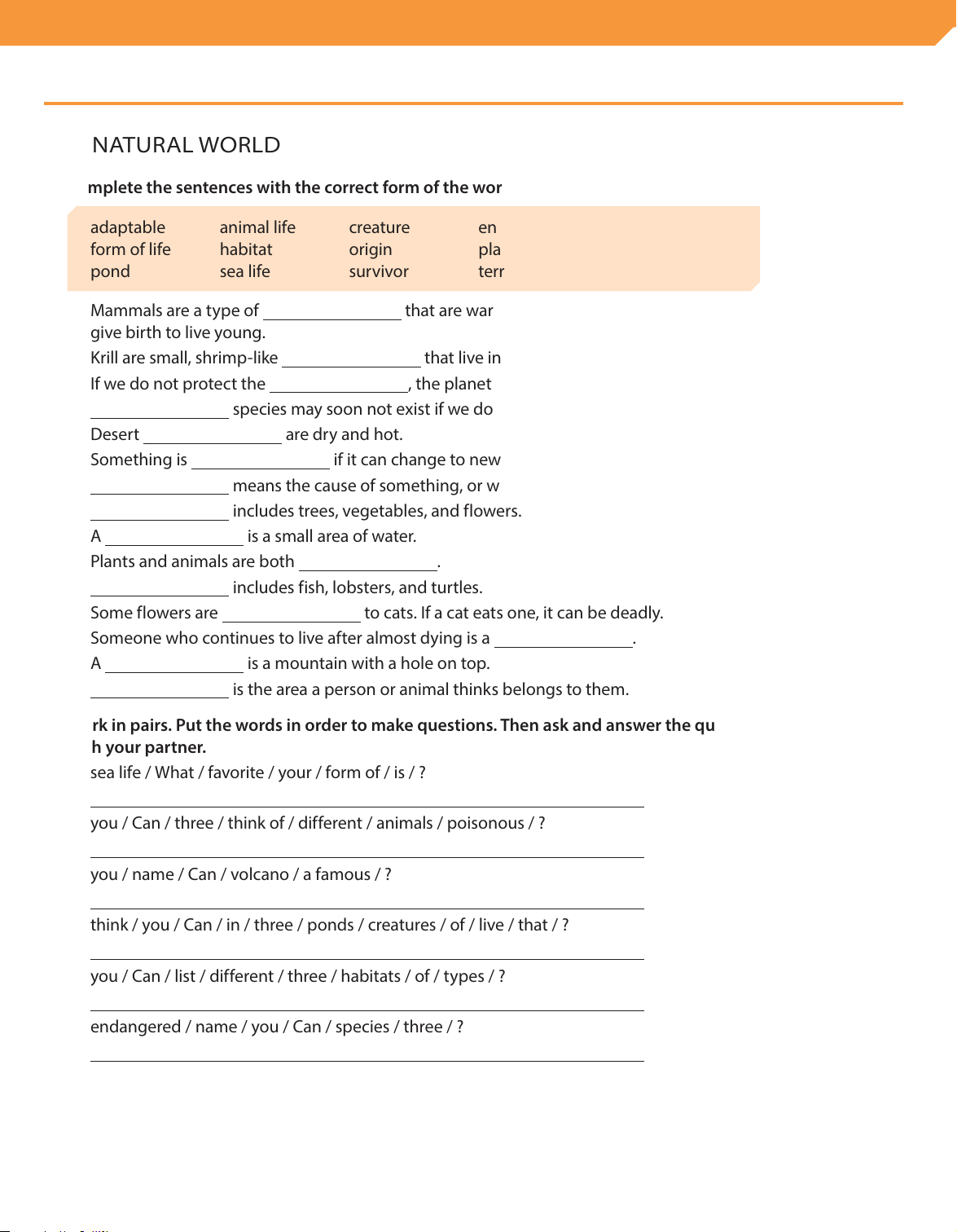 Handutut 5 Lesson Plan 2: Vocabulary on The Natural World - Studocu