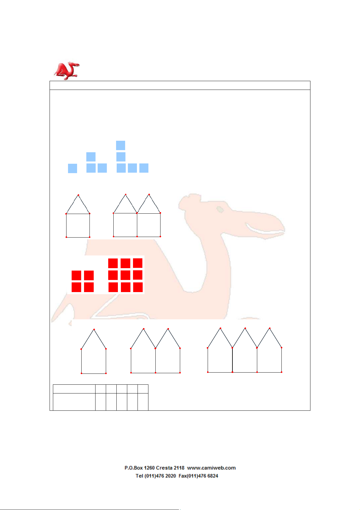 Printable Assessments CAMI Math: Grade 6 Geometric Patterns - Studocu