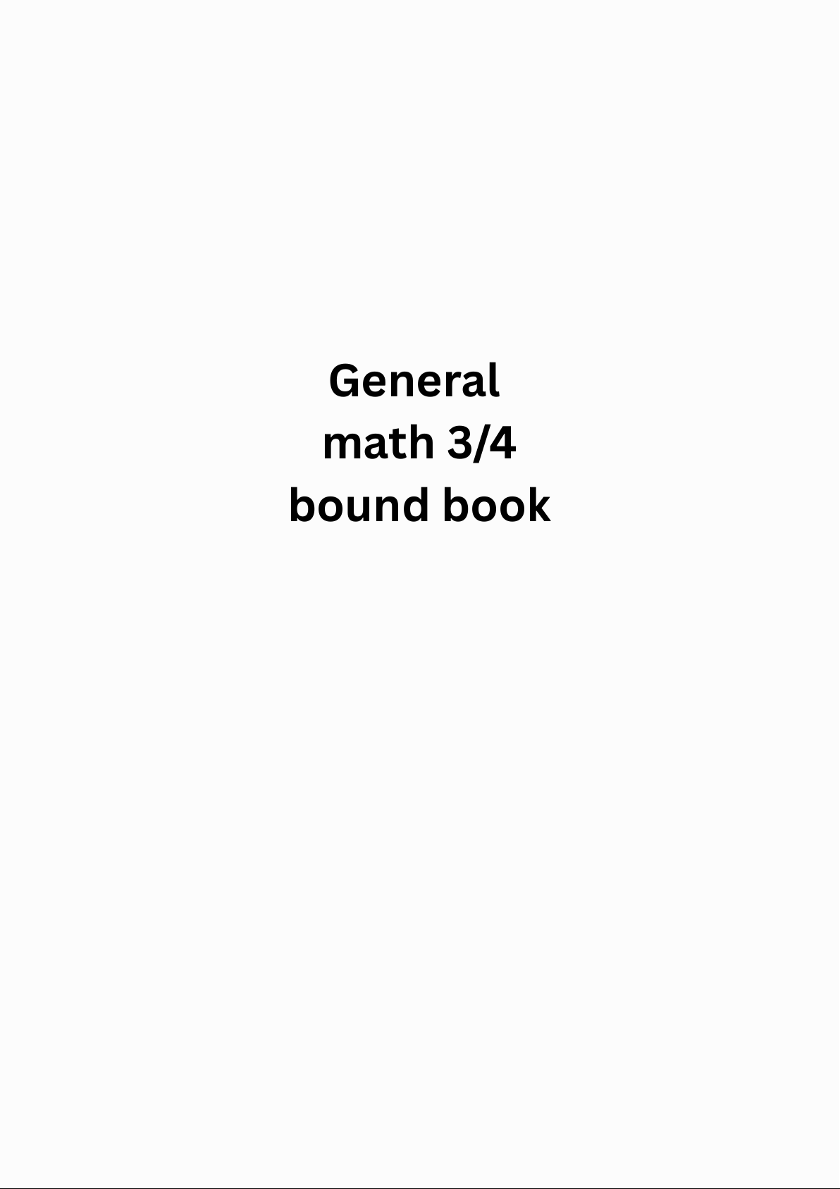 General Math Bound Book: Data Distributions & Variable Analysis (Gen 3: ...