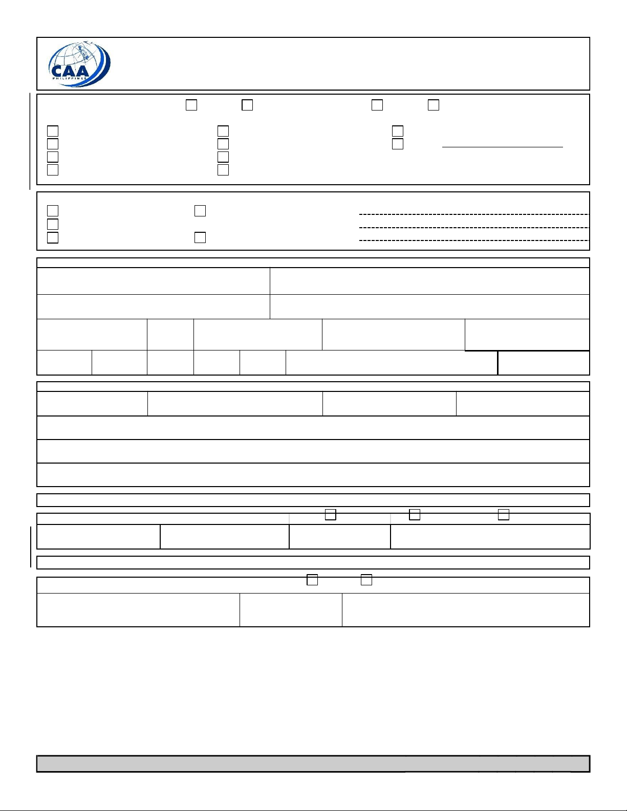 CAAP 542 Form PEL General Application for Airman License v2017 - Studocu