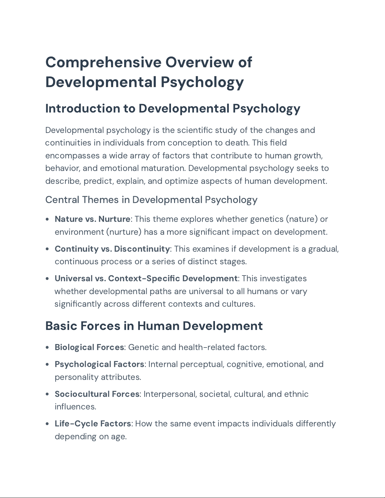 Developmental Psychology Overview: Theories & Key Concepts Explained ...