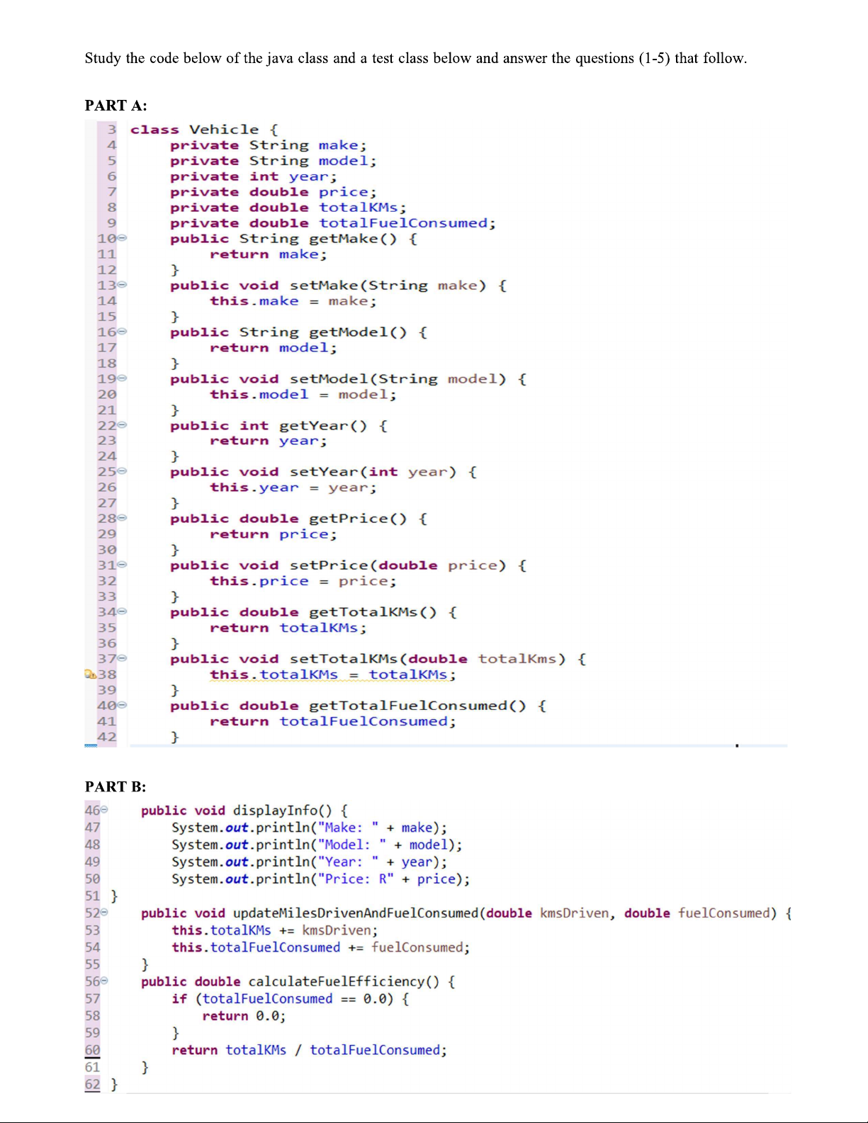 Test1 - Data Structures & Algorithms: Java Class Code Analysis - Studocu
