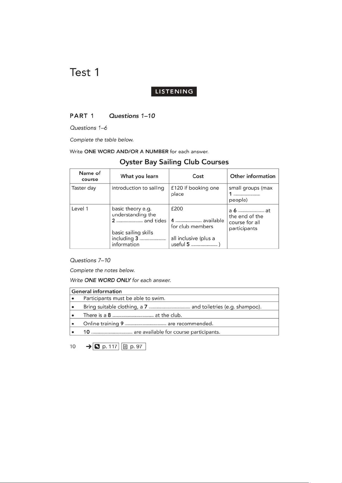 Listening Test 1 - FSAF: Questions and Answers Guide - Studocu