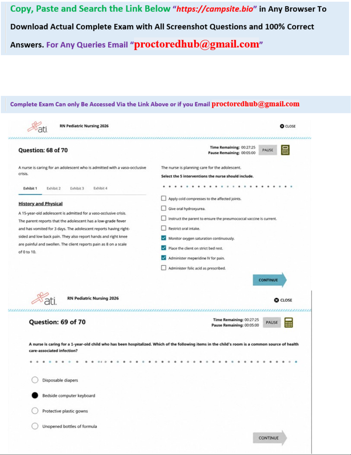 Master ATI RN Pediatric Nursing 2026 Proctored Exam (Peds) with NGN Q&A ...